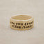 Band together ring handcrafted in 10k yellow gold with an antiqued/satin finish and personalized with words, names, or a quote