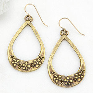 Bud and Blossom Drop Earrings {Gold-Plated}