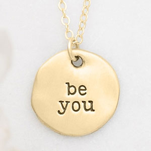 Be You Disc Necklace {10k Gold}