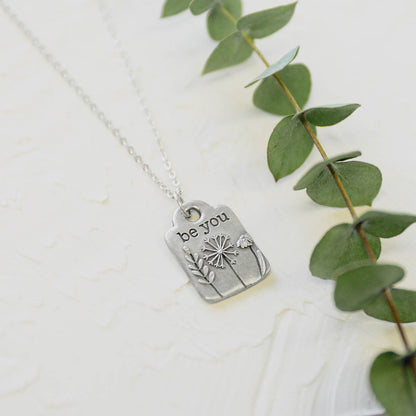 Be You Necklace and Keepsake Dish Gift Set {Pewter}