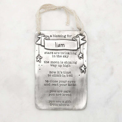 Bedtime Blessing Wall Hanging {pewter}