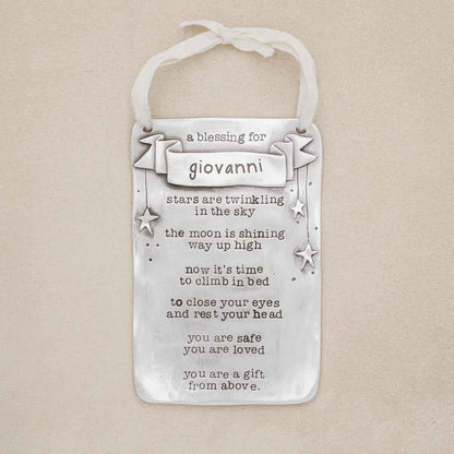 Bedtime Blessing Wall Hanging {pewter}