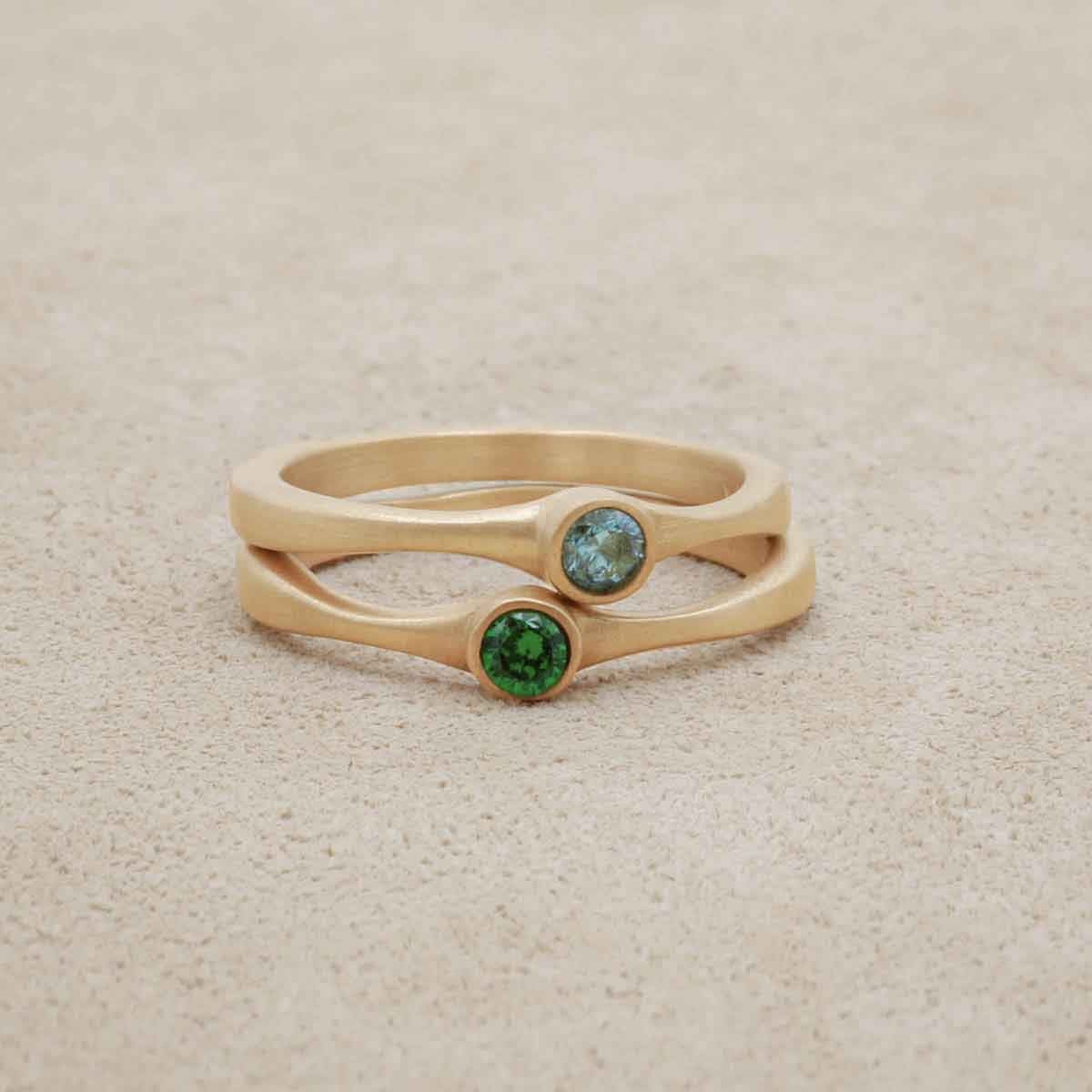 Bezel Birthstone Ring {10K Gold}