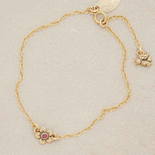 Birthstone Bloom Bracelet {10K Gold}