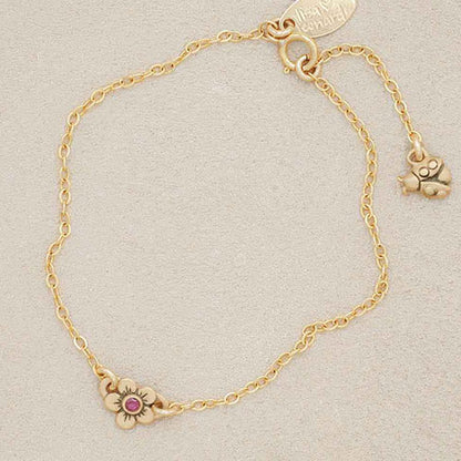 Birthstone Bloom Bracelet {10K Gold}