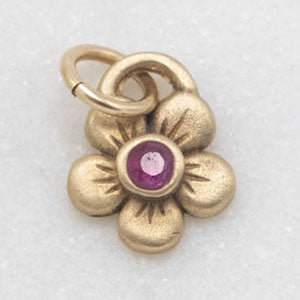 Birthstone Bloom Charm {10k Gold}