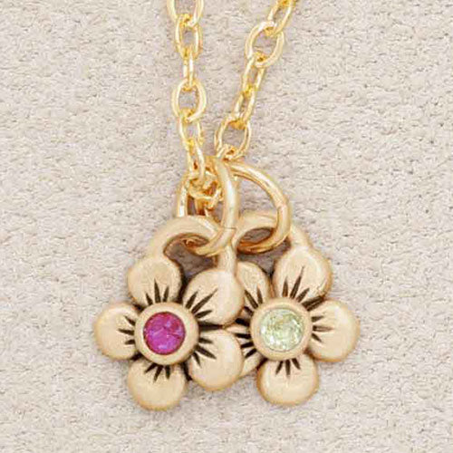 Birthstone Bloom Necklace {10k Gold}