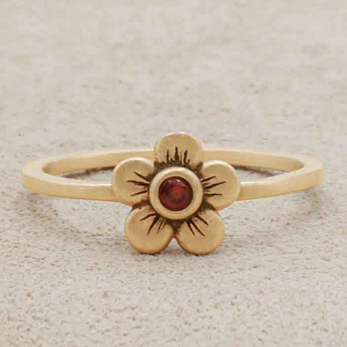 Birthstone Bloom Ring {10K Gold}