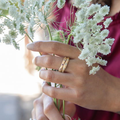 Birthstone Stacking Rings {10k Gold}