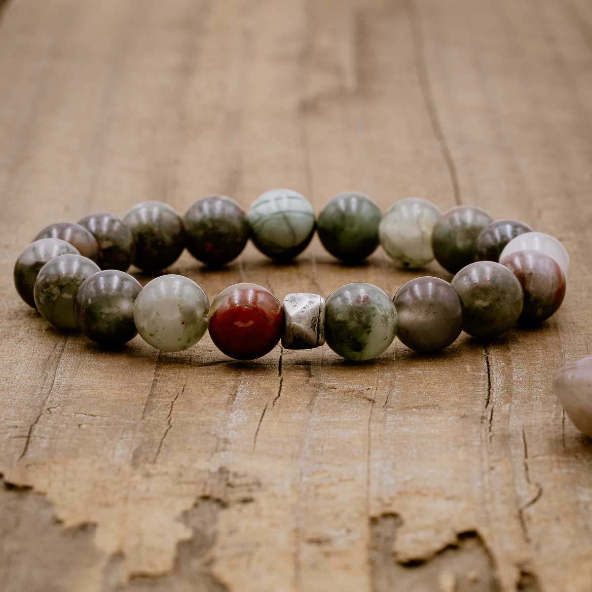 Blood Stone Beaded Bracelet