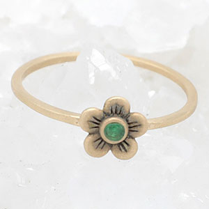 Birthstone Bloom Ring {10K Gold}