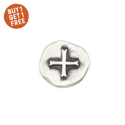 Roman Cross Pocket Coin (Sterling Silver)