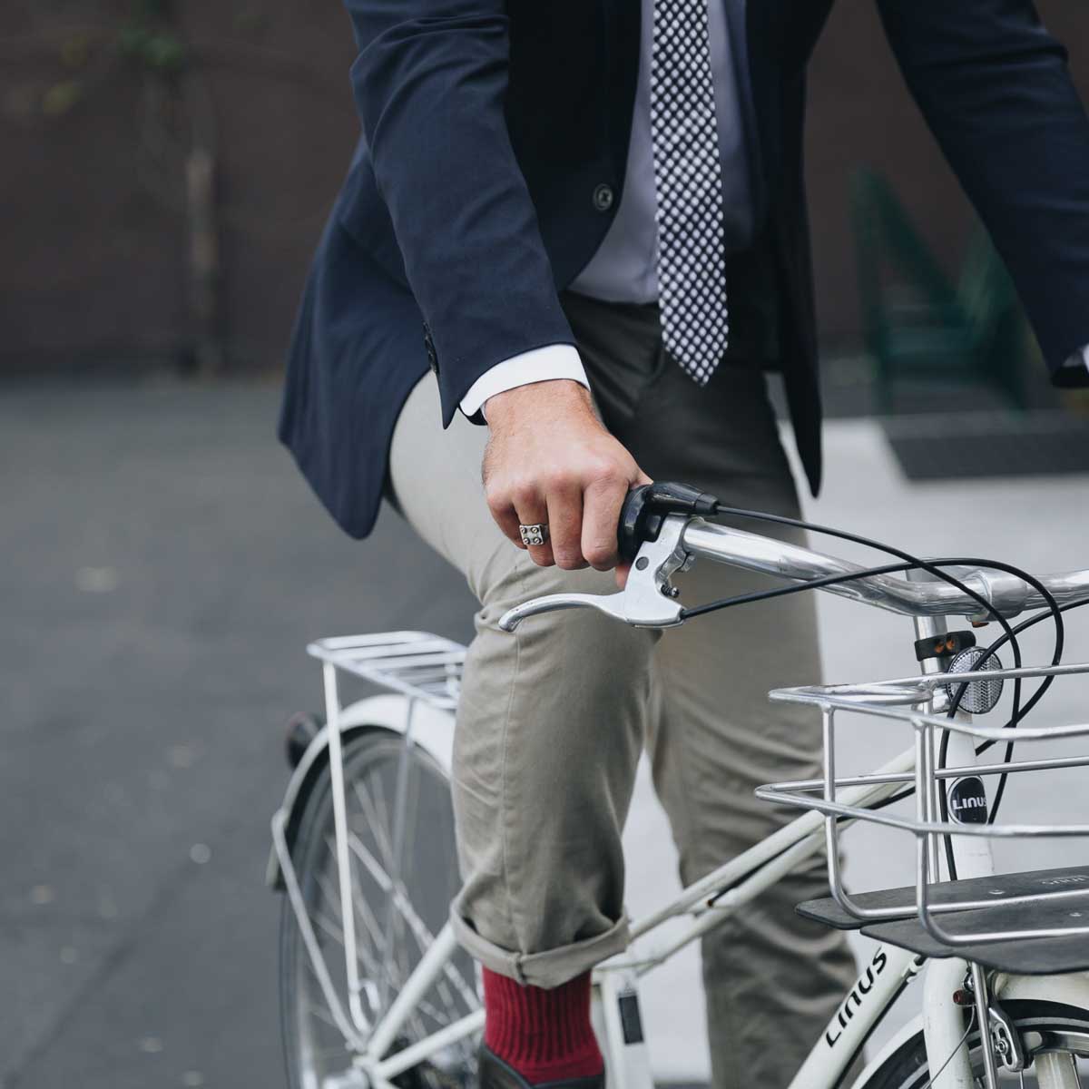 man wearing a Bonded Rivet Ring