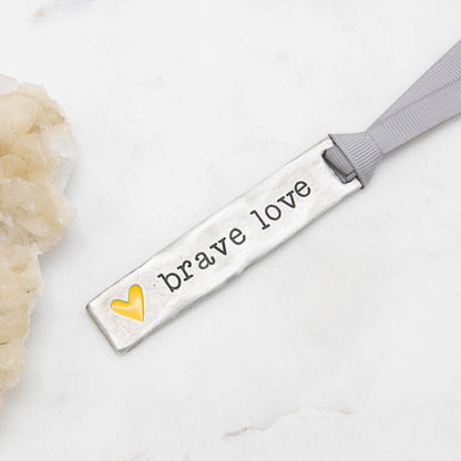 Brave Love® Bar Bookmark {Pewter}