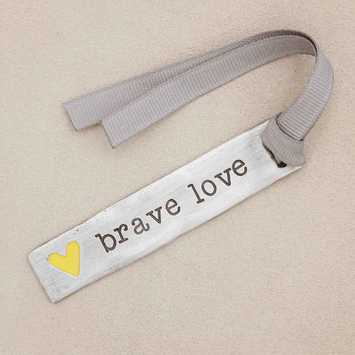 Brave Love® Bar Bookmark {Pewter}