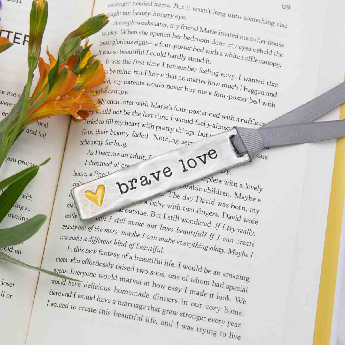 Brave Love® Bar Bookmark {Pewter}