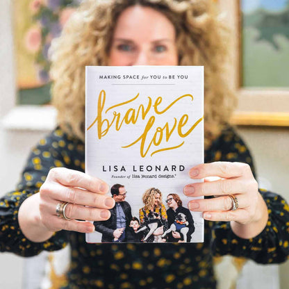 Brave Love Gift Set - Book and Yellow Heart Necklace {Pewter}