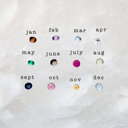 Bezel Birthstone Ring {Sterling Silver}