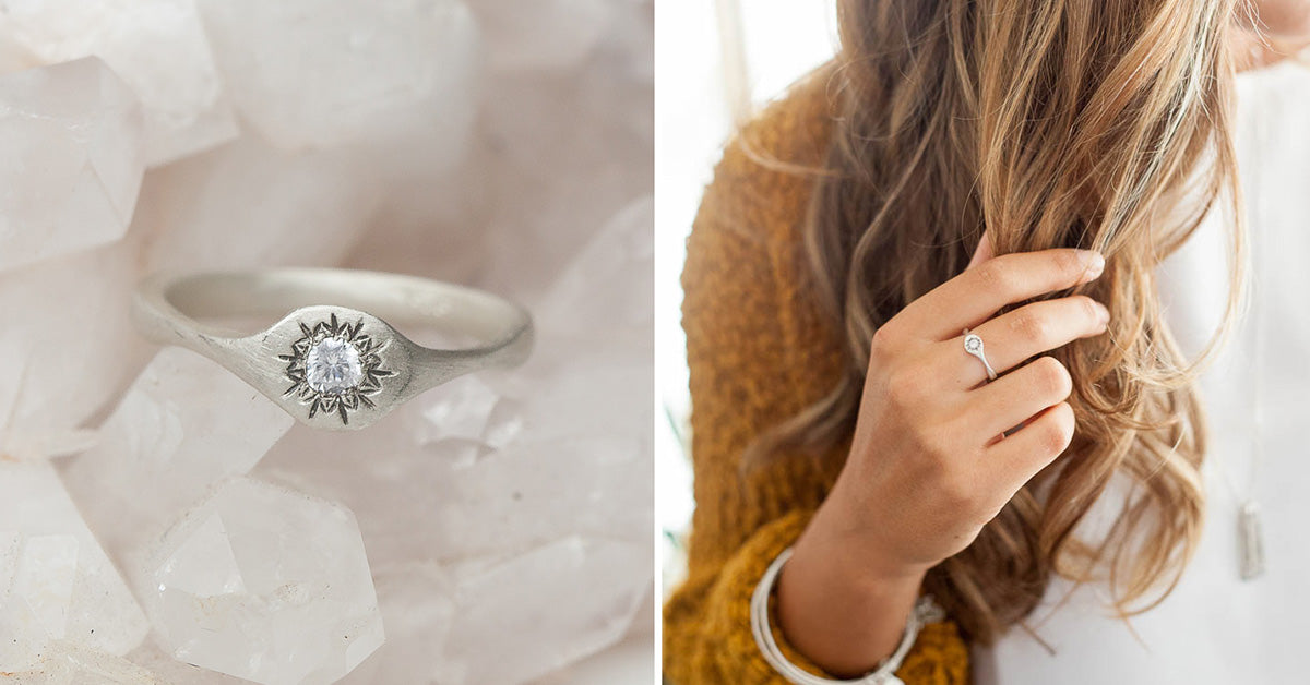 Sunburst Stacking Ring {Sterling Silver}