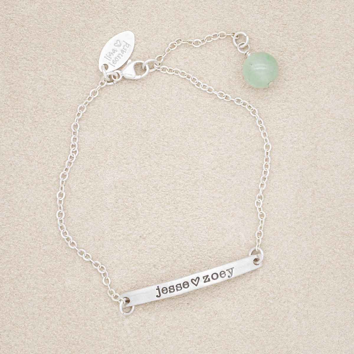 Personalized sterling silver carry my heart bracelet