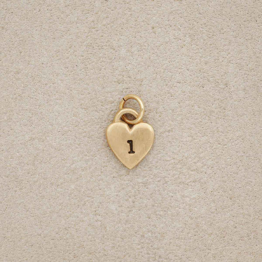 Cherished Heart Initial Charm {14K Gold}