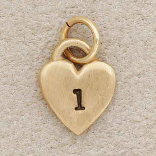 Cherished Heart Initial Charm {14K Gold}