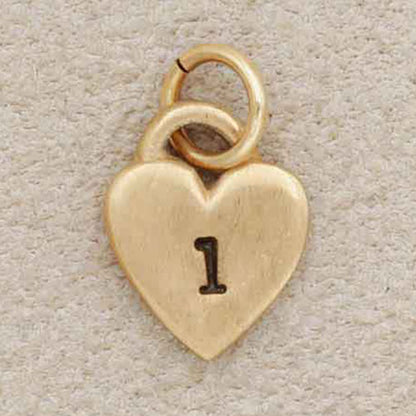 Cherished Heart Initial Charm {Gold Vermeil}