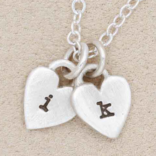 Cherished Hearts Initials Necklace {Sterling Silver}