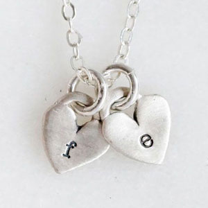 Cherished Hearts Initials Necklace {Sterling Silver}