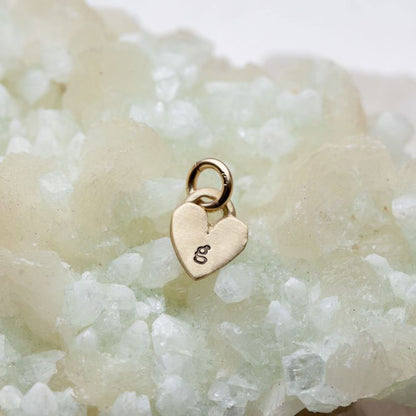 Cherished Heart Initial Charm {14K Gold}