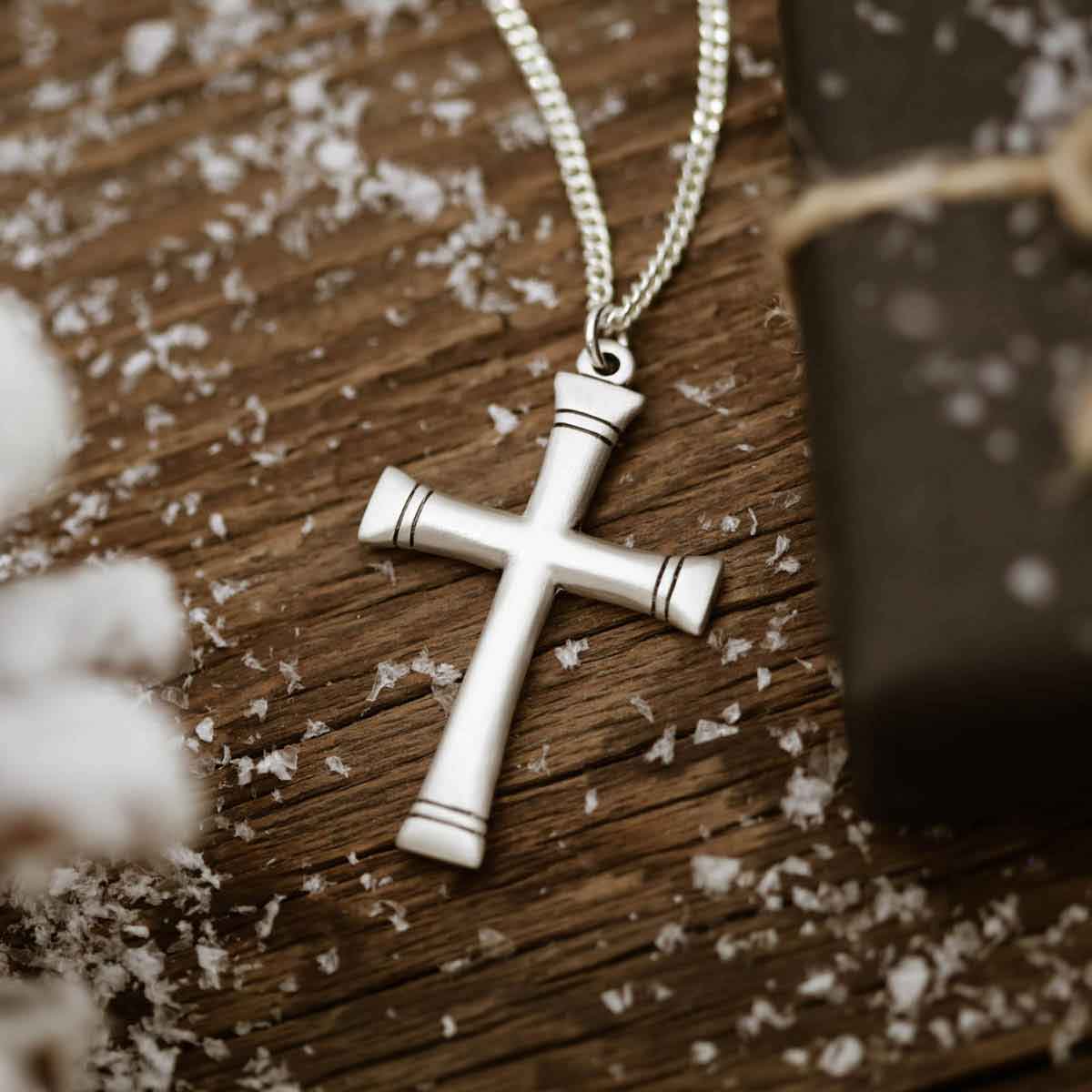 sterling silver Chosen Cross Necklace