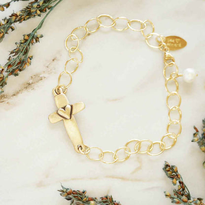 Cross of Faith Bracelet {14k Gold}