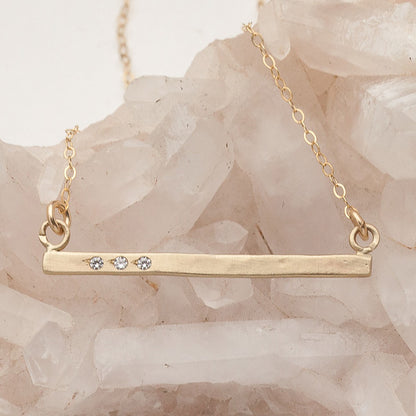 Cross Bar Necklace {Gold}