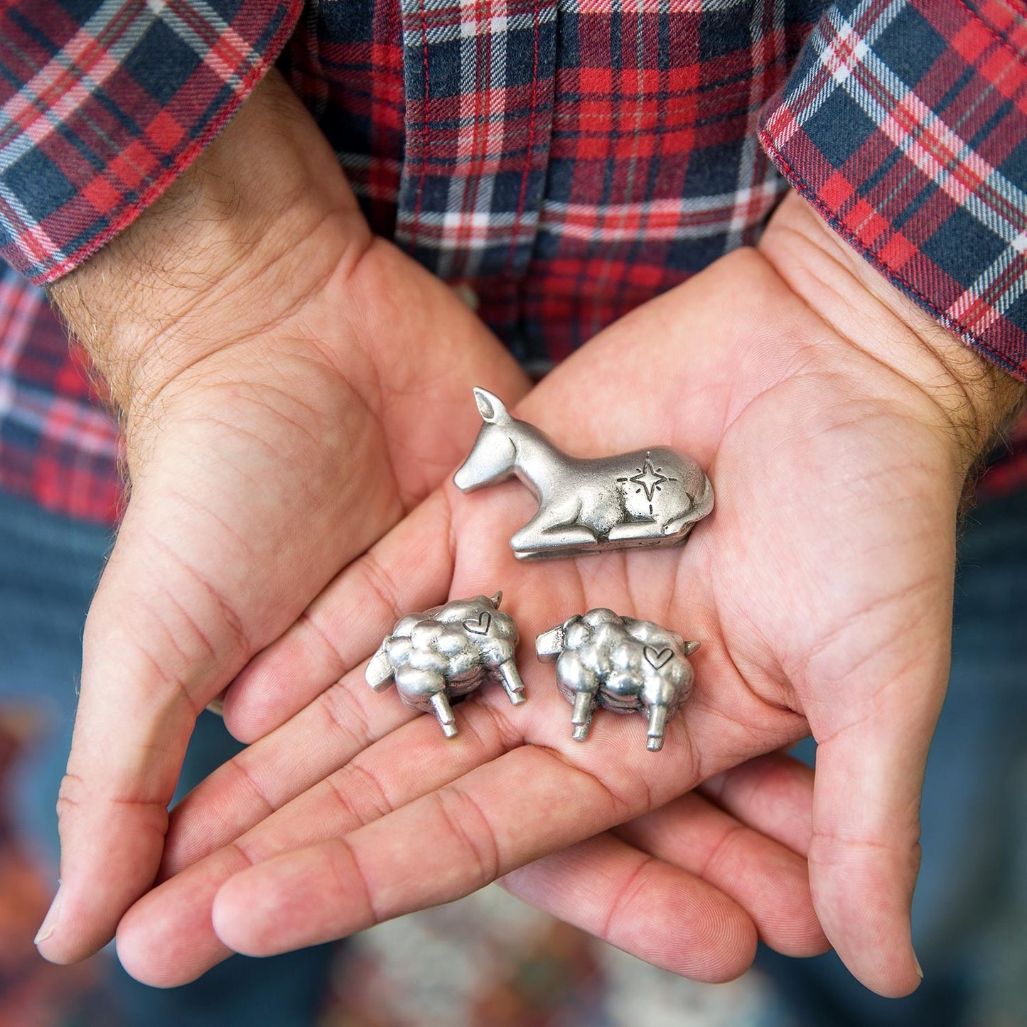 Extra Animal Nativity Figurine Set {pewter}