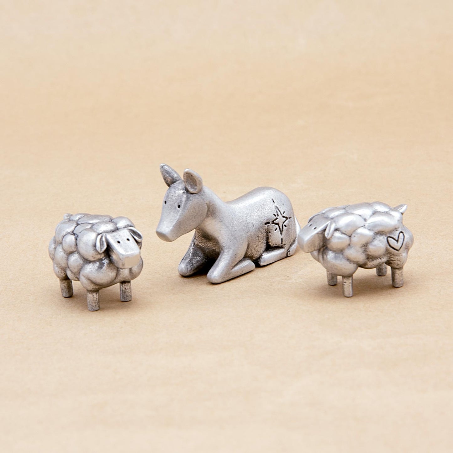 Extra Animal Nativity Figurine Set {pewter}