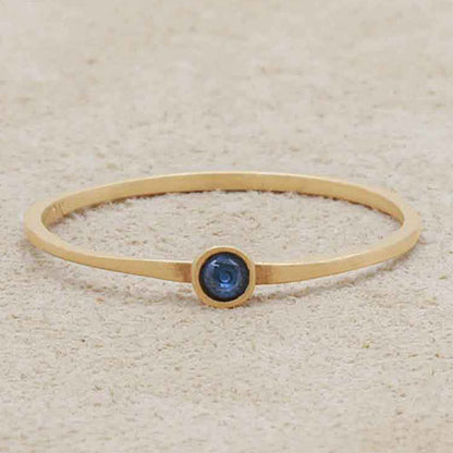 Dainty Finespun Birthstone Ring {10K Gold}