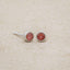 3mm Dainty Finespun Birthstone Stud Earrings - Medium in sterling silver, on a beige background