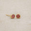 14 yellow gold Dainty Finespun Birthstone Stud Earrings - Medium 3mm