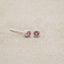 Dainty Finespun Birthstone Stud Earrings - Small in sterling silver on a beige background