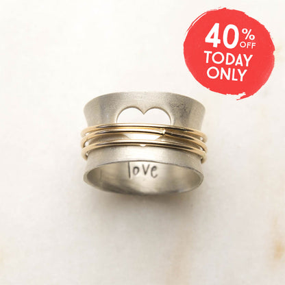 brave love® spinner ring {sterling silver}