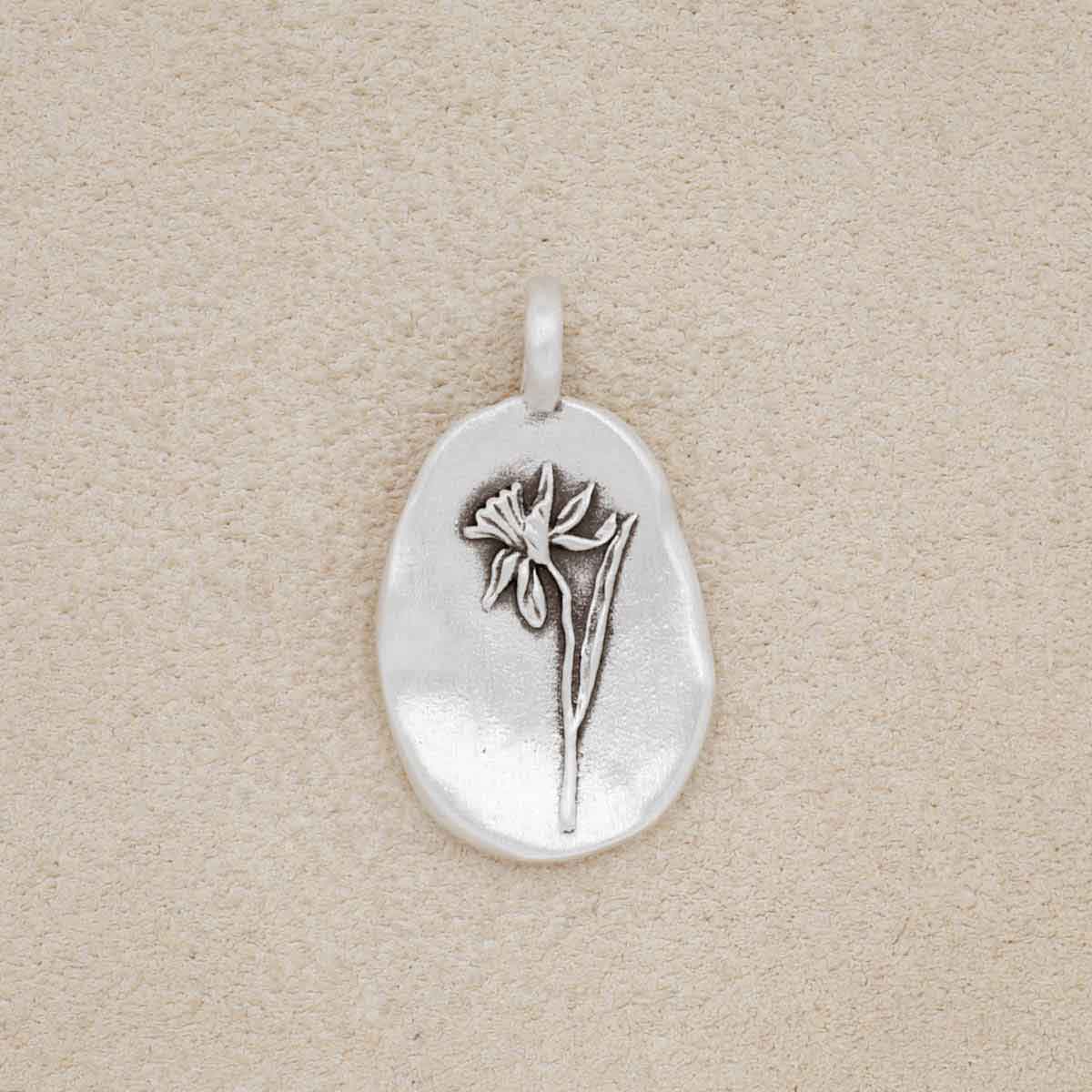 December Birth Flower Charm {Sterling Silver}