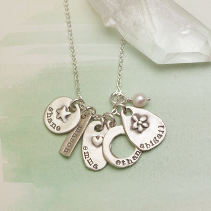 {sterling silver} jumble of charms necklace