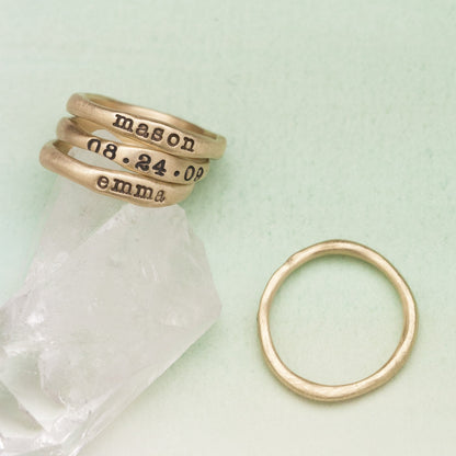 Gold Stacking Rings {14k Gold}