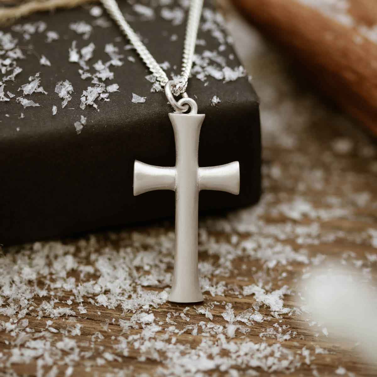 sterling silver Faith Through Love Cross Necklace