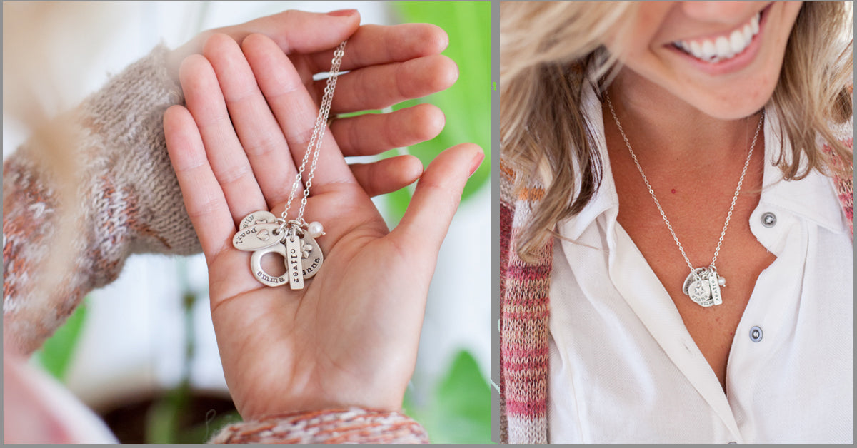 {sterling silver} jumble of charms necklace