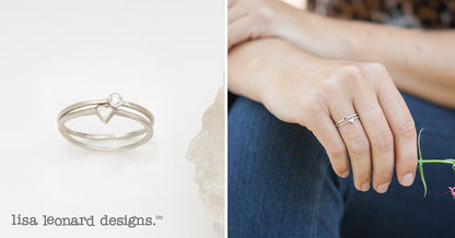 Love & Loss Ring Pair {Sterling Silver}