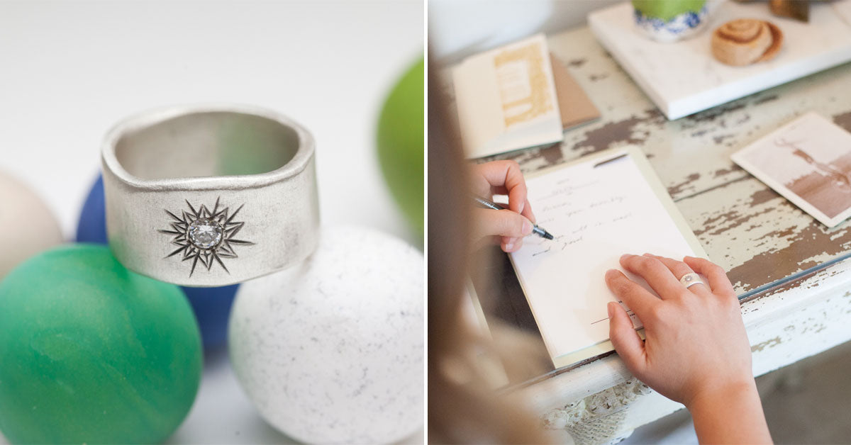 Sunburst Diamond Ring {Sterling Silver}