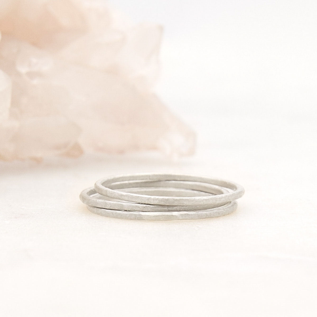 Featherweight stacking rings with 3 stackable ring handcrafted in sterling silver