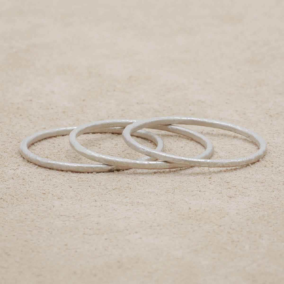 Featherweight stacking rings with 3 stackable ring handcrafted in sterling silver