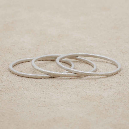 Featherweight stacking rings with 3 stackable ring handcrafted in sterling silver